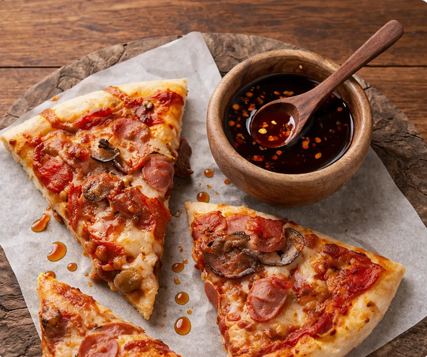 Oven baked pizza being prepared at 8 Stone Pizza Mill Woods Edmonton