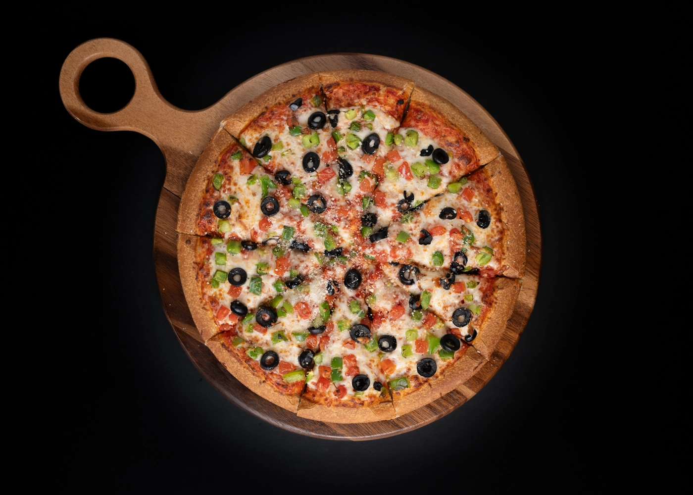 Garden Stone vegetarian oven-baked pizza at 8 Stone Pizza Mill Woods Edmonton