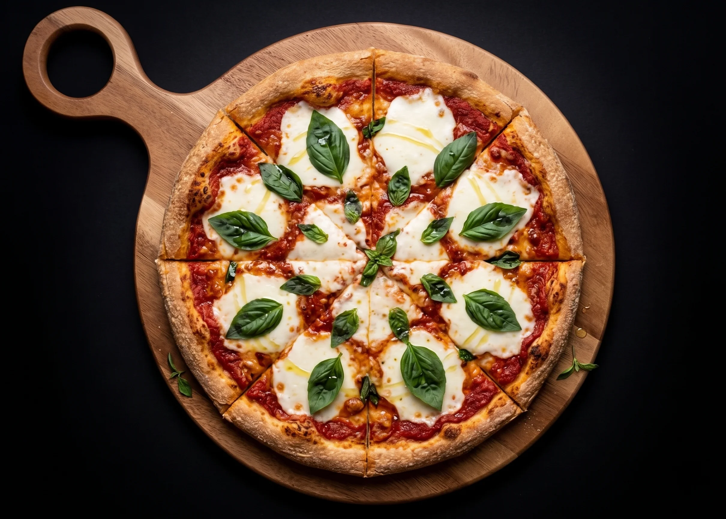 Oven-baked Margherita Pizza at 8 Stone Pizza in Mill Woods, Edmonton